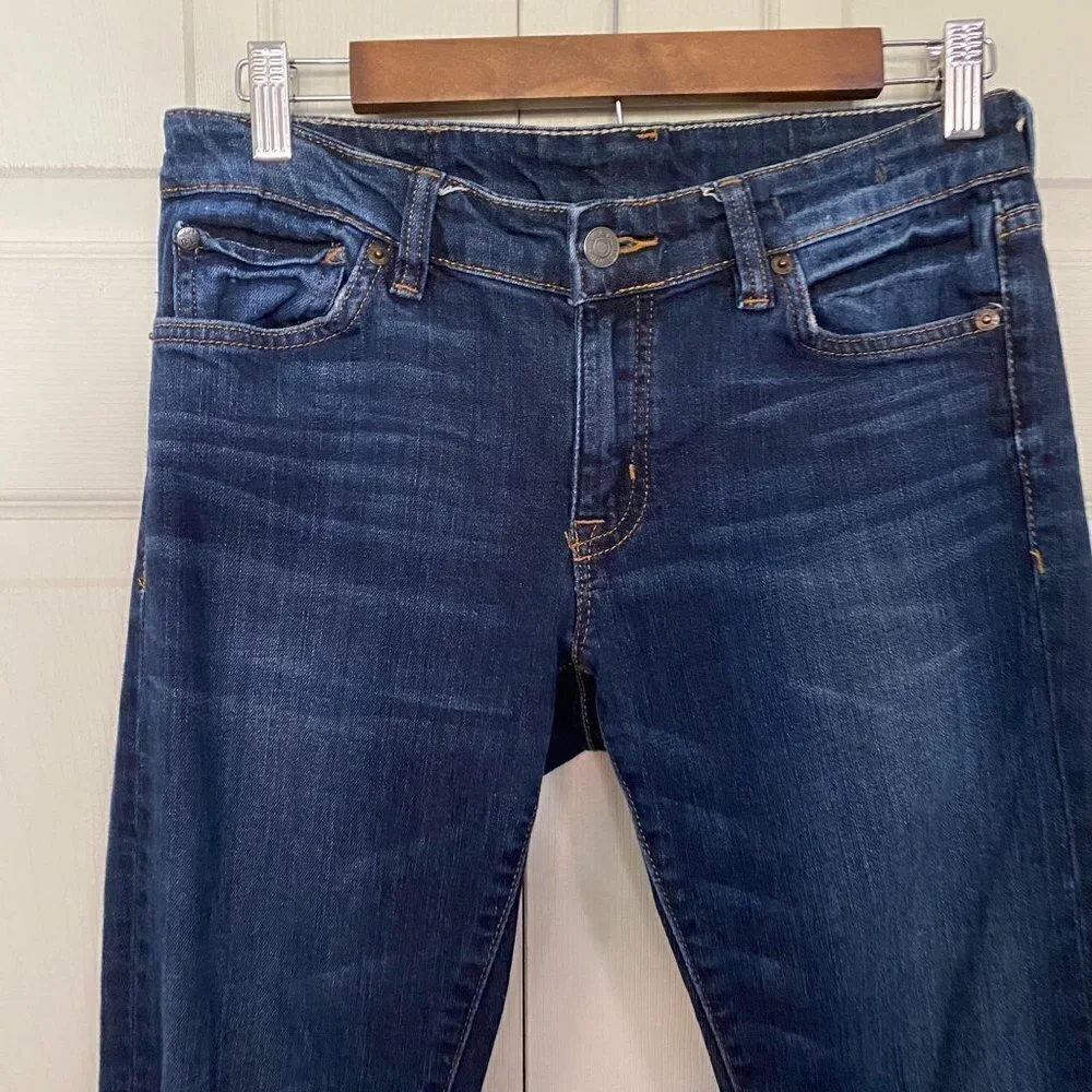 Denim & Supply Ralph Lauren Raw Hem Dark Wash Whiskered Skinny Jeans Size 29
